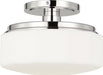 Visual Comfort Studio Canada - One Light Flush Mount - Fairfax - Polished Nickel- Union Lighting Luminaires Decor