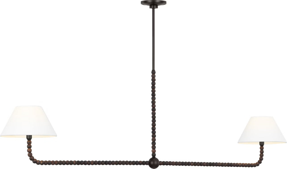 Visual Comfort Studio Canada - Two Light Linear Chandelier - Fiona - Aged Iron- Union Lighting Luminaires Decor