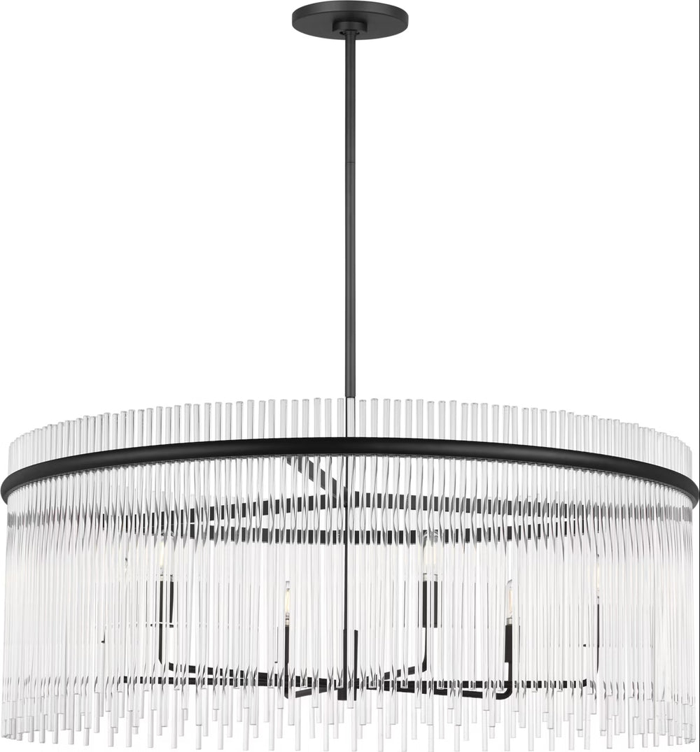 Visual Comfort Studio Canada - Six Light Chandelier - Finley - Midnight Black- Union Lighting Luminaires Decor