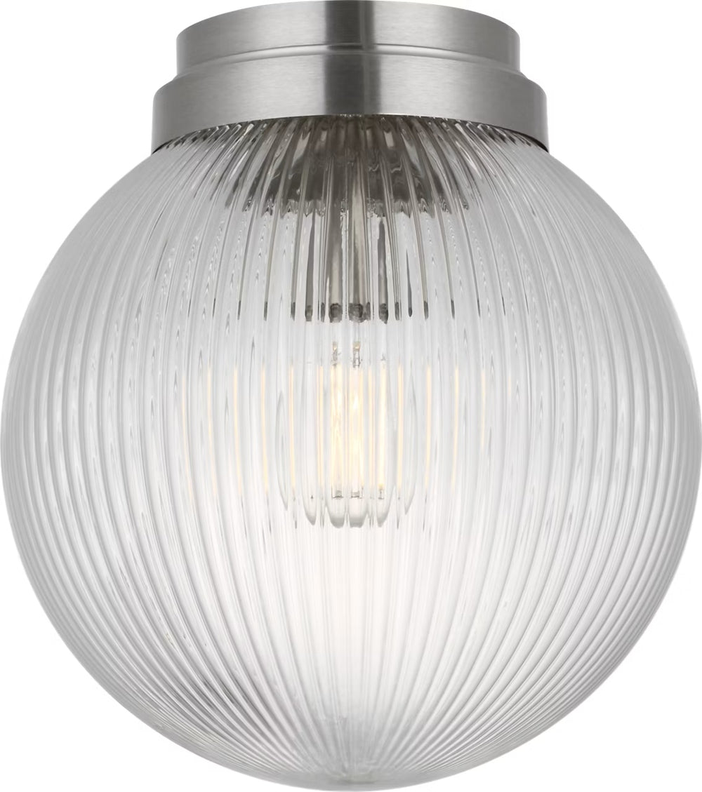 Visual Comfort Studio Canada - One Light Flush Mount - Preston - Brushed Nickel- Union Lighting Luminaires Decor