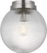 Visual Comfort Studio Canada - One Light Flush Mount - Preston - Brushed Nickel- Union Lighting Luminaires Decor