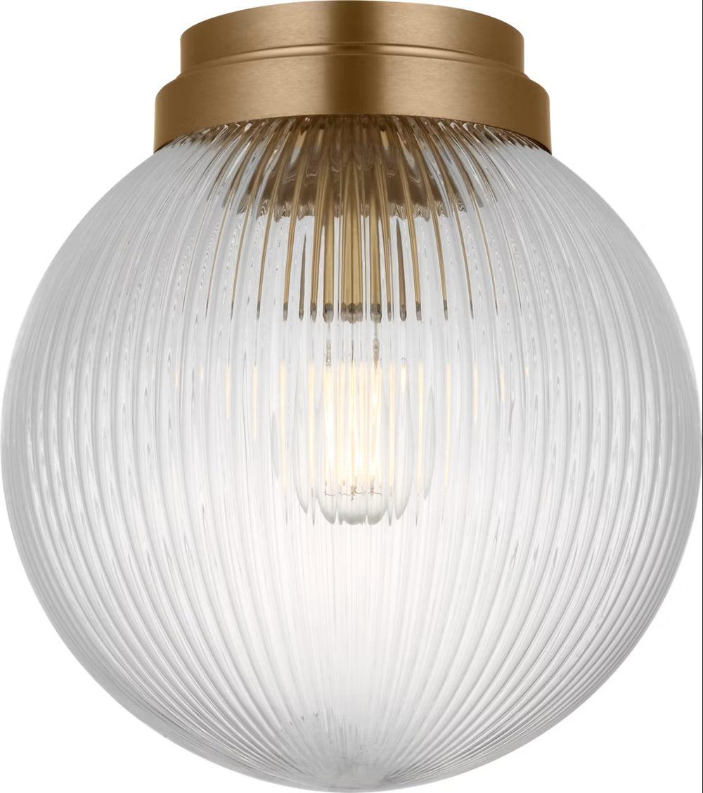 Visual Comfort Studio Canada - One Light Flush Mount - Preston - Satin Brass- Union Lighting Luminaires Decor