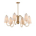 Maxim - Six Light Chandelier - Valette - Natural Aged Brass- Union Lighting Luminaires Decor