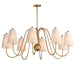 Maxim - Eight Light Chandelier - Valette - Natural Aged Brass- Union Lighting Luminaires Decor