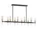 Maxim - Ten Light Linear Pendant - Flambeau - Black / Antique Brass- Union Lighting Luminaires Decor