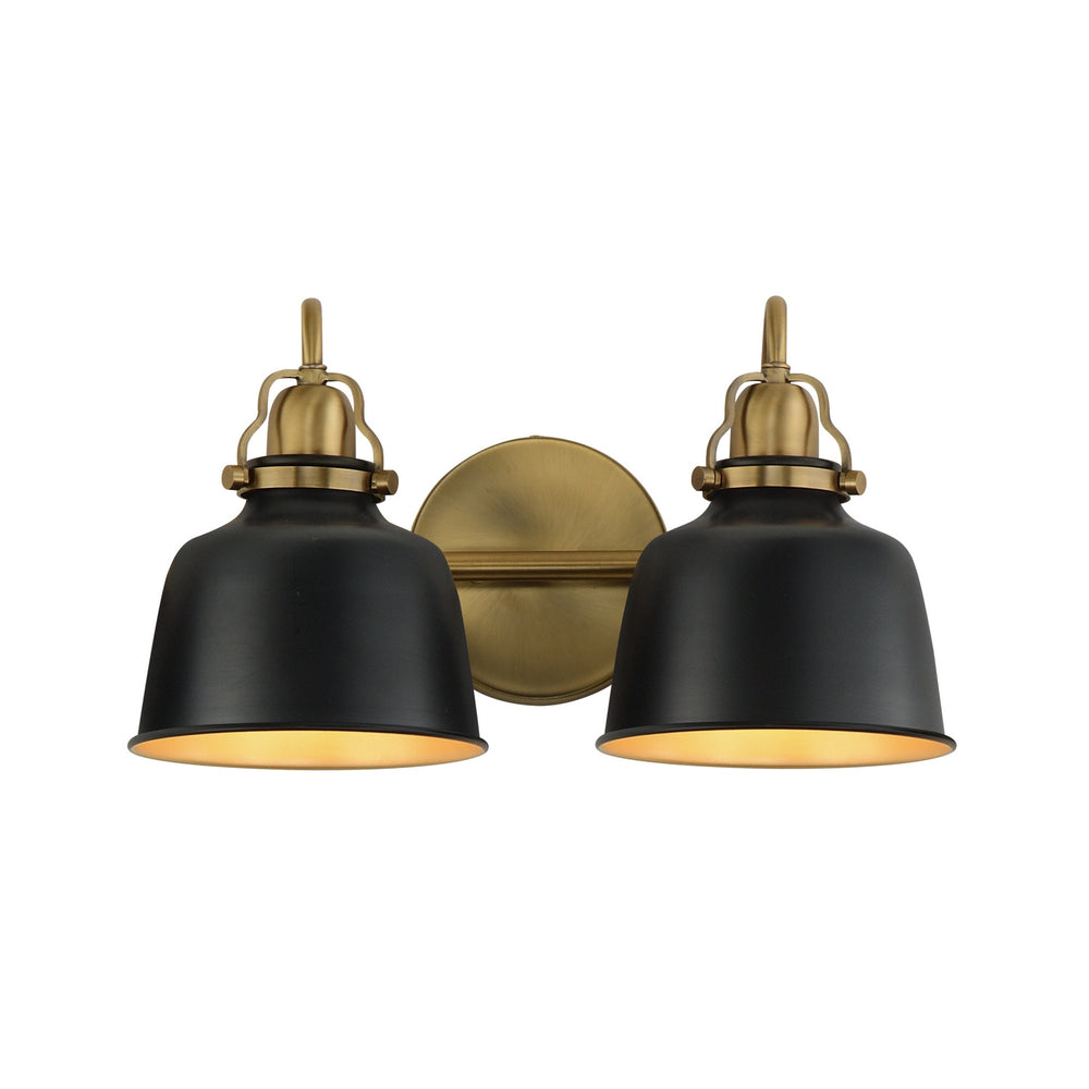 Maxim - Two Light Wall Sconce - Hollis - Natural Aged Brass- Union Lighting Luminaires Decor