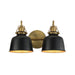Maxim - Two Light Wall Sconce - Hollis - Natural Aged Brass- Union Lighting Luminaires Decor
