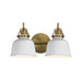 Maxim - Two Light Wall Sconce - Hollis - Natural Aged Brass- Union Lighting Luminaires Decor