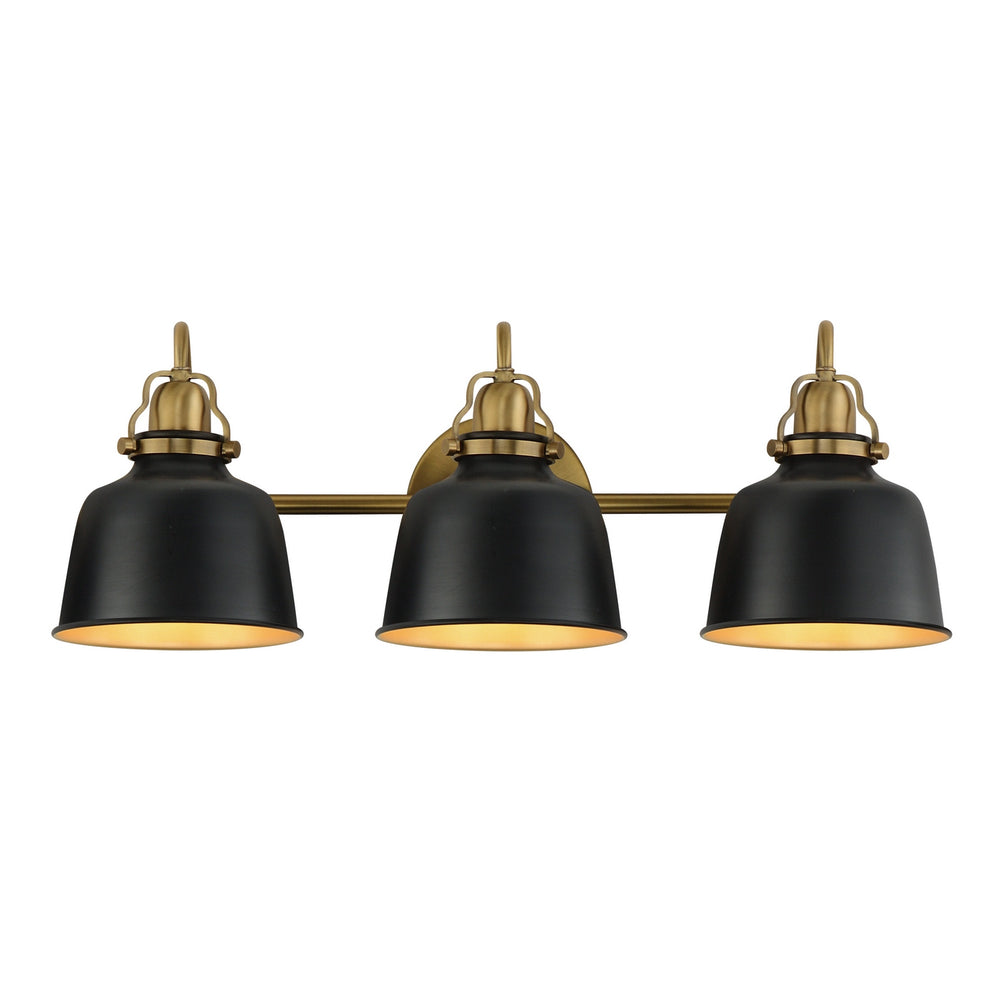 Maxim - Three Light Wall Sconce - Hollis - Natural Aged Brass- Union Lighting Luminaires Decor