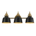 Maxim - Three Light Wall Sconce - Hollis - Natural Aged Brass- Union Lighting Luminaires Decor