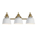 Maxim - Three Light Wall Sconce - Hollis - Natural Aged Brass- Union Lighting Luminaires Decor