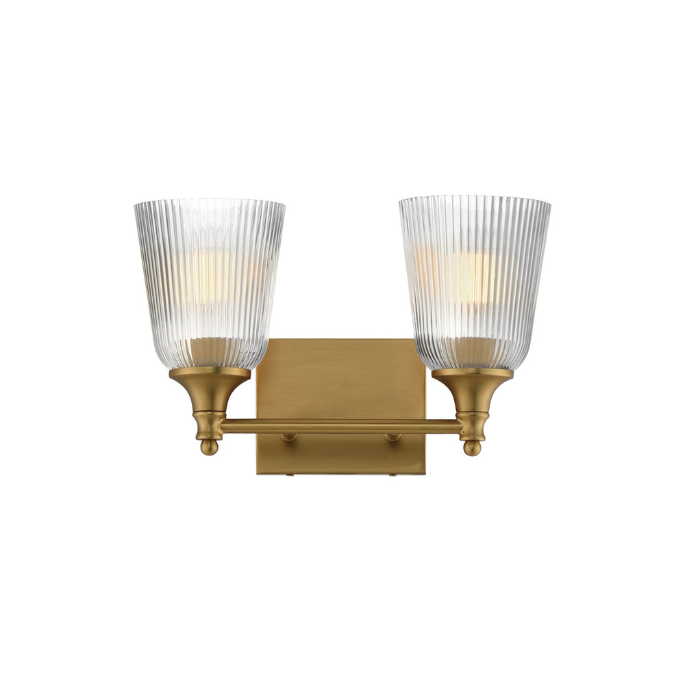 Maxim - Two Light Bath Vanity - Julip - Natural Aged Brass- Union Lighting Luminaires Decor