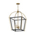 Maxim - Four Light Pendant - McCadden - Black / Natural Aged Brass- Union Lighting Luminaires Decor