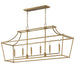 Maxim - Six Light Linear Pendant - Clifton - Natural Aged Brass- Union Lighting Luminaires Decor