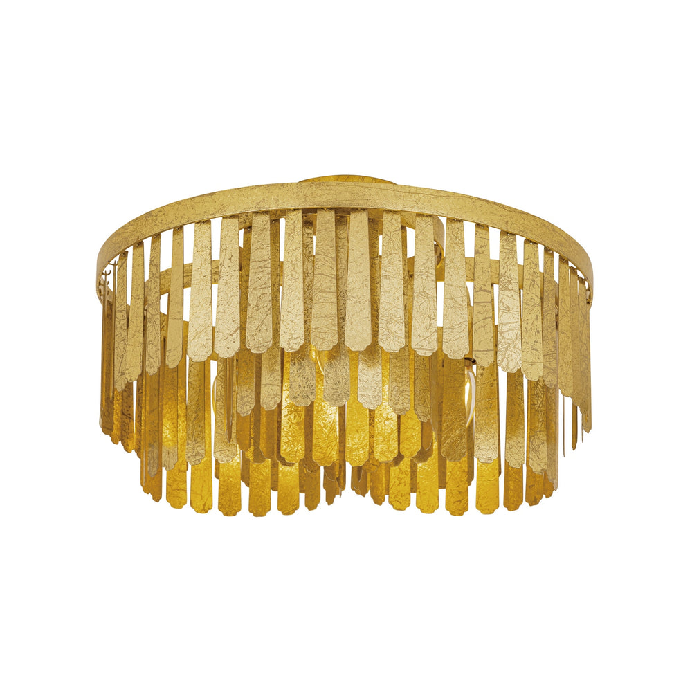 Maxim - Three Light Semi-Flush Mount - Regalia - Gold Leaf- Union Lighting Luminaires Decor