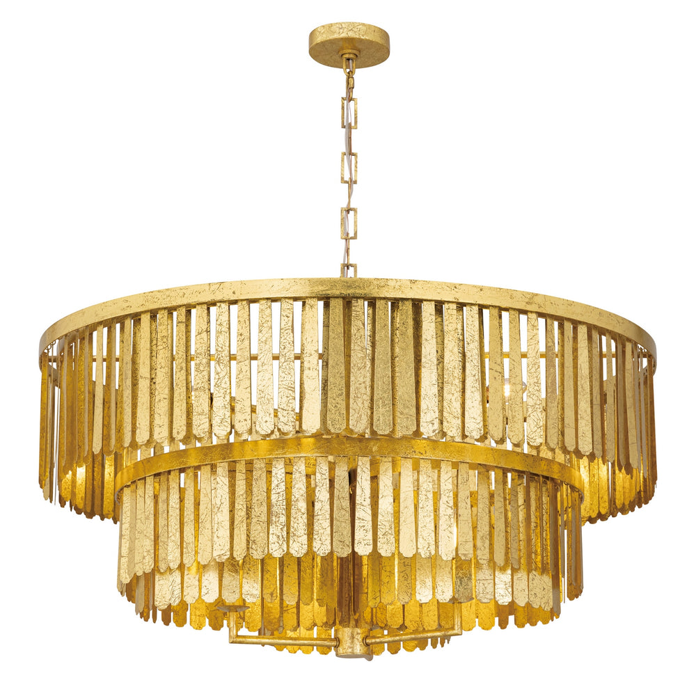 Maxim - Seven Light Chandelier - Regalia - Gold Leaf- Union Lighting Luminaires Decor