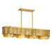 Maxim - Four Light Linear Chandelier - Regalia - Gold Leaf- Union Lighting Luminaires Decor