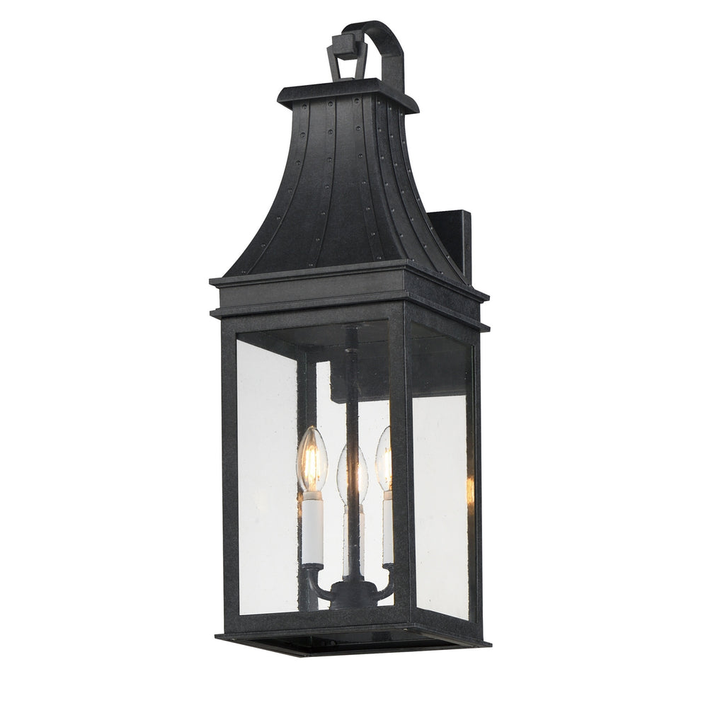 Maxim - Three Light Outdoor Wall Sconce - Bramwell VX - Black Patina- Union Lighting Luminaires Decor