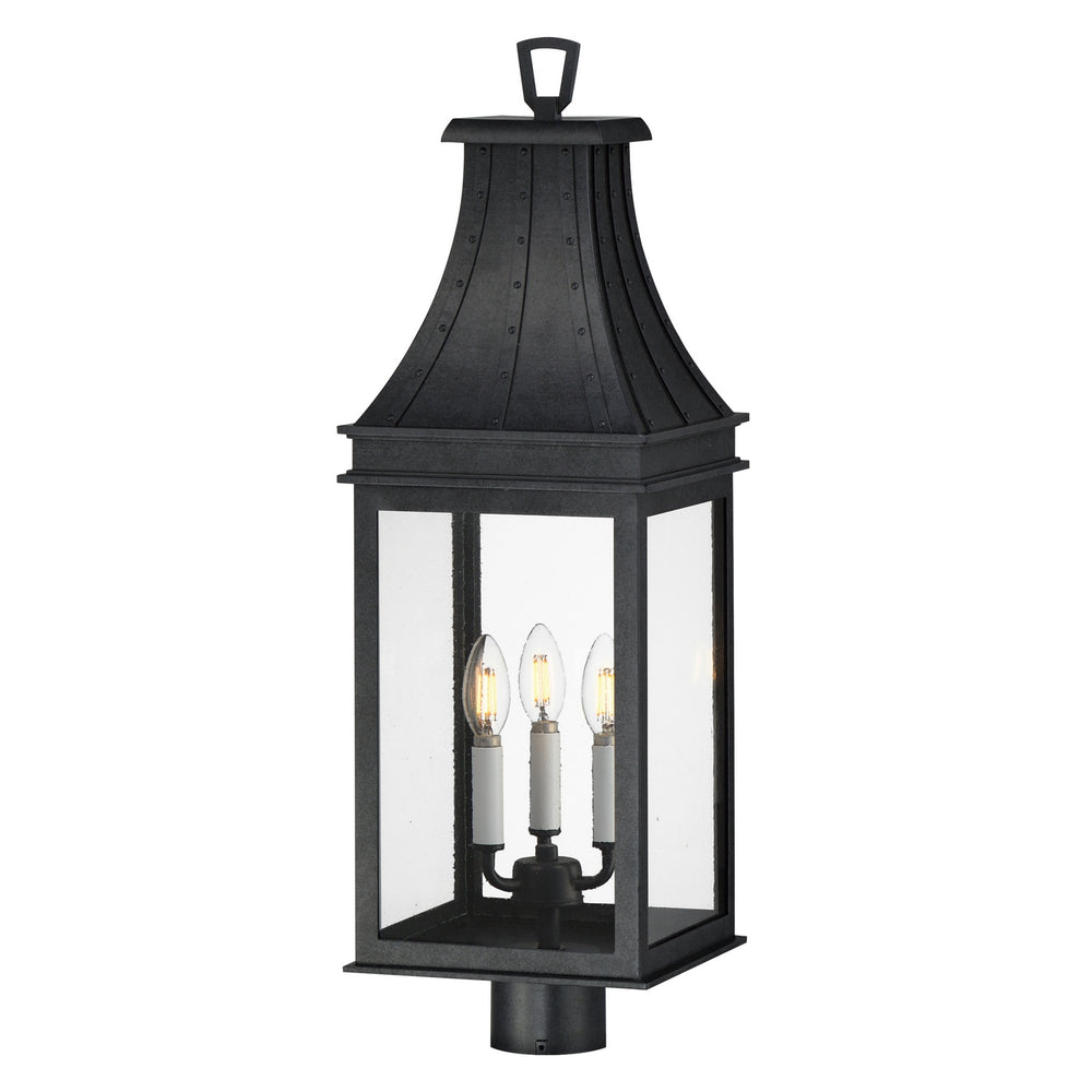 Maxim - Three Light Outdoor Post Mount - Bramwell VX - Black Patina- Union Lighting Luminaires Decor