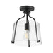 Maxim - One Light Semi-Flush Mount - Bellmore - Black- Union Lighting Luminaires Decor