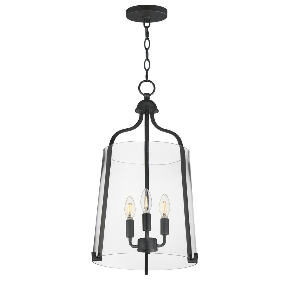 Maxim - Three Light Foyer Pendant - Bellmore - Black- Union Lighting Luminaires Decor