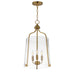 Maxim - Three Light Foyer Pendant - Bellmore - Natural Aged Brass- Union Lighting Luminaires Decor
