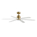 Maxim - 60" Ceiling Fan - Daisies - White/Natural Aged Brass- Union Lighting Luminaires Decor