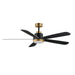 Maxim - 60" Ceiling Fan - Petals - Black / Gold- Union Lighting Luminaires Decor