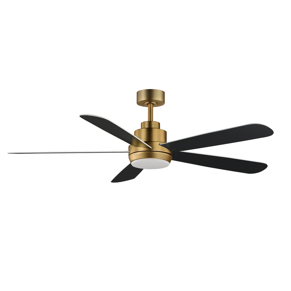 Maxim - 60" Ceiling Fan - Petals - White/Natural Aged Brass- Union Lighting Luminaires Decor
