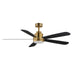 Maxim - 60" Ceiling Fan - Petals - White/Natural Aged Brass- Union Lighting Luminaires Decor