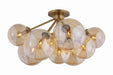 Troy Lighting Canada - Nine Light Semi Flush Mount - Santee - Patina Brass- Union Lighting Luminaires Decor