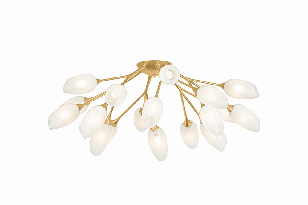 Troy Lighting Canada - 18 Light Semi Flush Mount - Aldean - Vintage Gold Leaf- Union Lighting Luminaires Decor