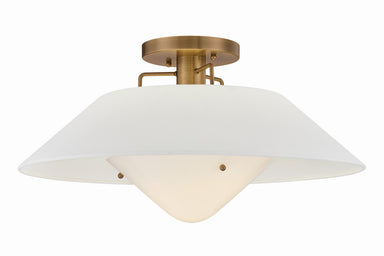 Troy Lighting Canada - One Light Semi Flush Mount - Otto - Patina Brass- Union Lighting Luminaires Decor