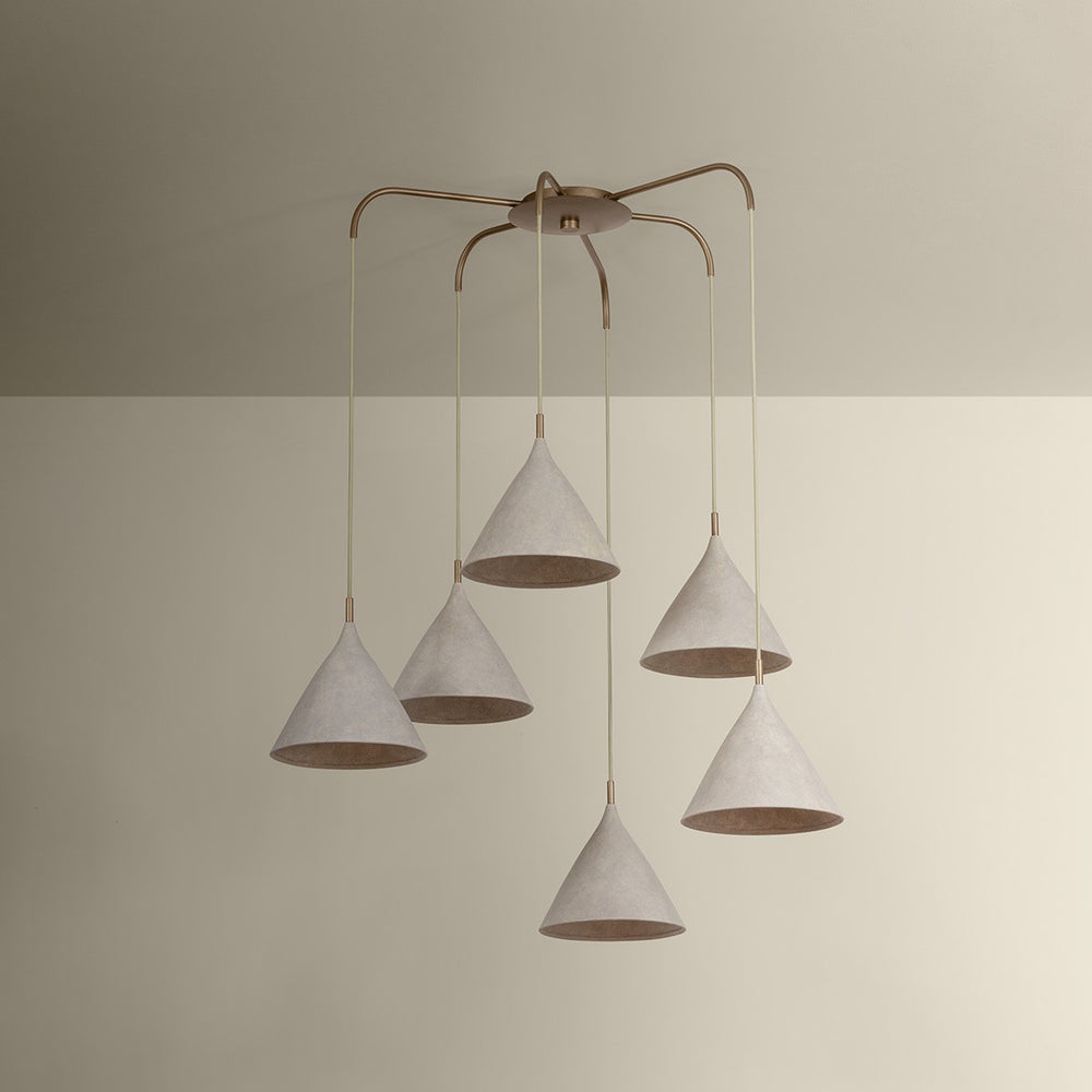 Troy Lighting Canada - Six Light Chandelier - Benson - Patina Brass- Union Lighting Luminaires Decor