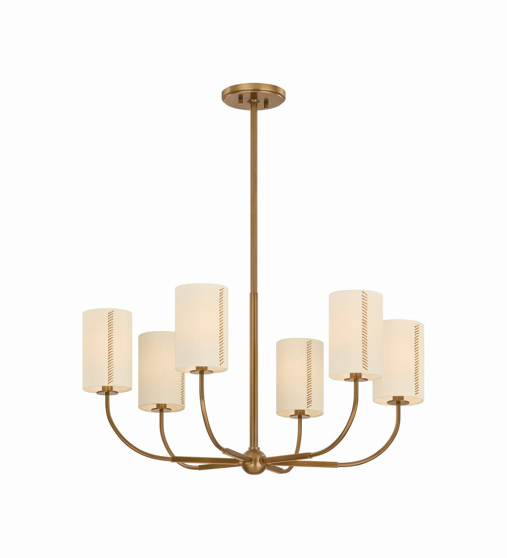 Troy Lighting Canada - Six Light Chandelier - Teddy - Patina Brass- Union Lighting Luminaires Decor
