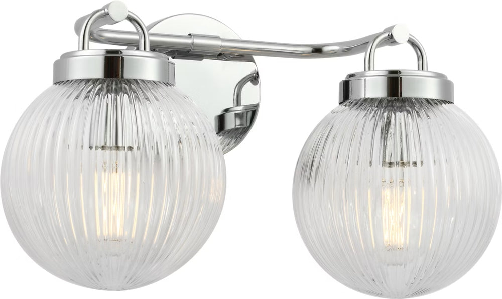 Visual Comfort Studio Canada - Two Light Vanity - Preston - Chrome- Union Lighting Luminaires Decor