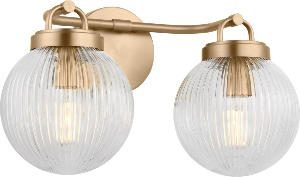 Visual Comfort Studio Canada - Two Light Vanity - Preston - Satin Brass- Union Lighting Luminaires Decor
