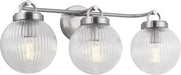 Visual Comfort Studio Canada - Three Light Vanity - Preston - Brushed Nickel- Union Lighting Luminaires Decor