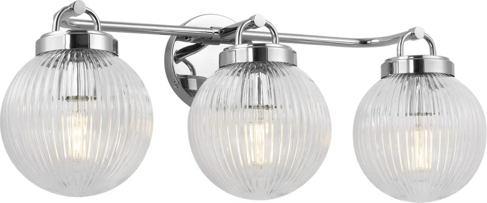 Visual Comfort Studio Canada - Three Light Vanity - Preston - Chrome- Union Lighting Luminaires Decor