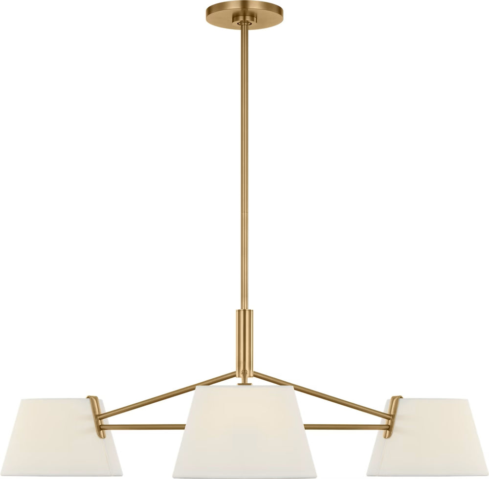 Visual Comfort Studio Canada - Three Light Chandelier - Hale - Estate Brass- Union Lighting Luminaires Decor