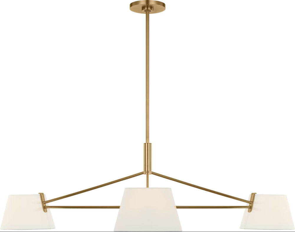 Visual Comfort Studio Canada - Three Light Chandelier - Hale - Estate Brass- Union Lighting Luminaires Decor