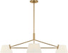 Visual Comfort Studio Canada - Three Light Chandelier - Hale - Estate Brass- Union Lighting Luminaires Decor
