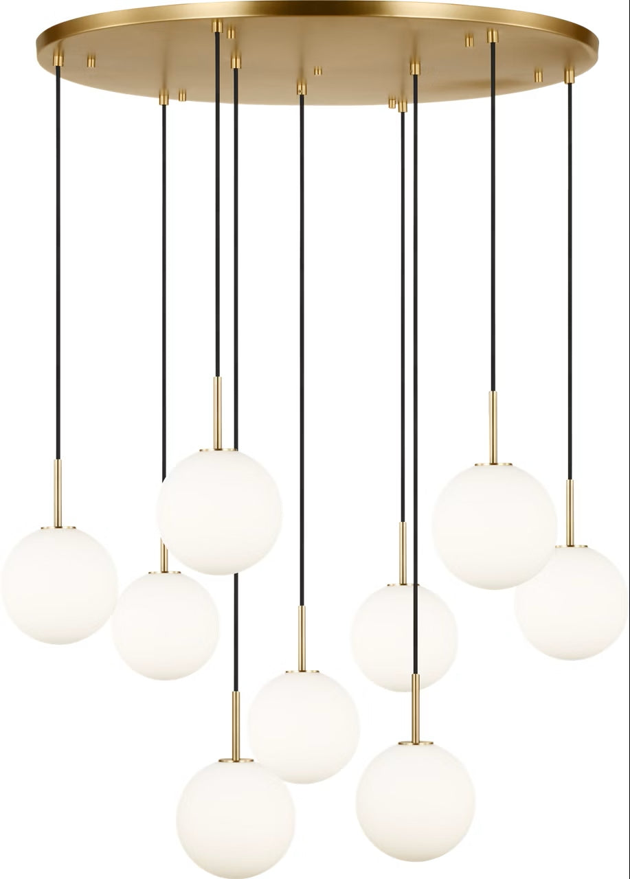 Visual Comfort Studio Canada - Nine Light Chandelier - Sorelle - Estate Brass- Union Lighting Luminaires Decor