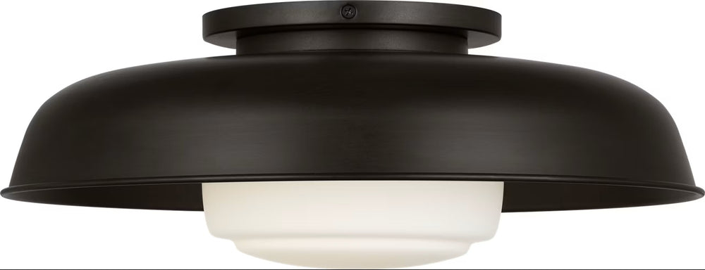 Visual Comfort Studio Canada - One Light Flush Mount - Liora - Aged Iron- Union Lighting Luminaires Decor
