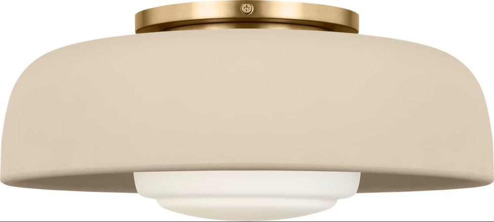 Visual Comfort Studio Canada - One Light Flush Mount - Liora - Estate Brass- Union Lighting Luminaires Decor