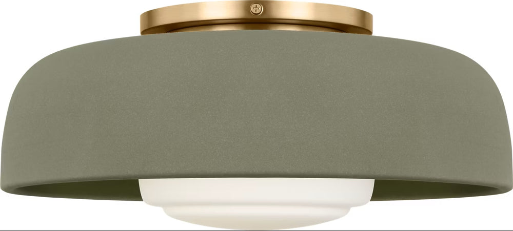 Visual Comfort Studio Canada - One Light Flush Mount - Liora - Estate Brass- Union Lighting Luminaires Decor