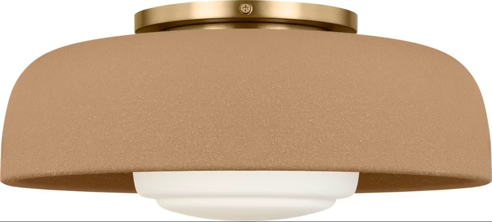 Visual Comfort Studio Canada - One Light Flush Mount - Liora - Estate Brass- Union Lighting Luminaires Decor