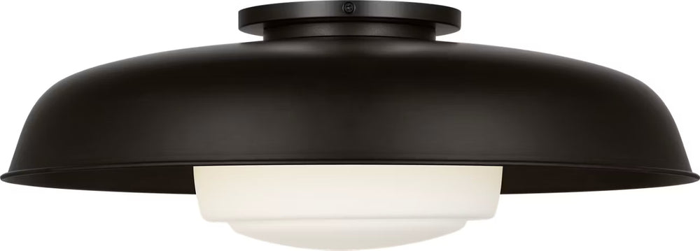 Visual Comfort Studio Canada - One Light Flush Mount - Liora - Aged Iron- Union Lighting Luminaires Decor