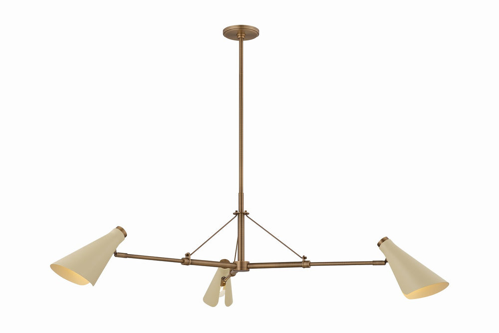 Troy Lighting Canada - Three Light Chandelier - Andersen - Patina Brass- Union Lighting Luminaires Decor