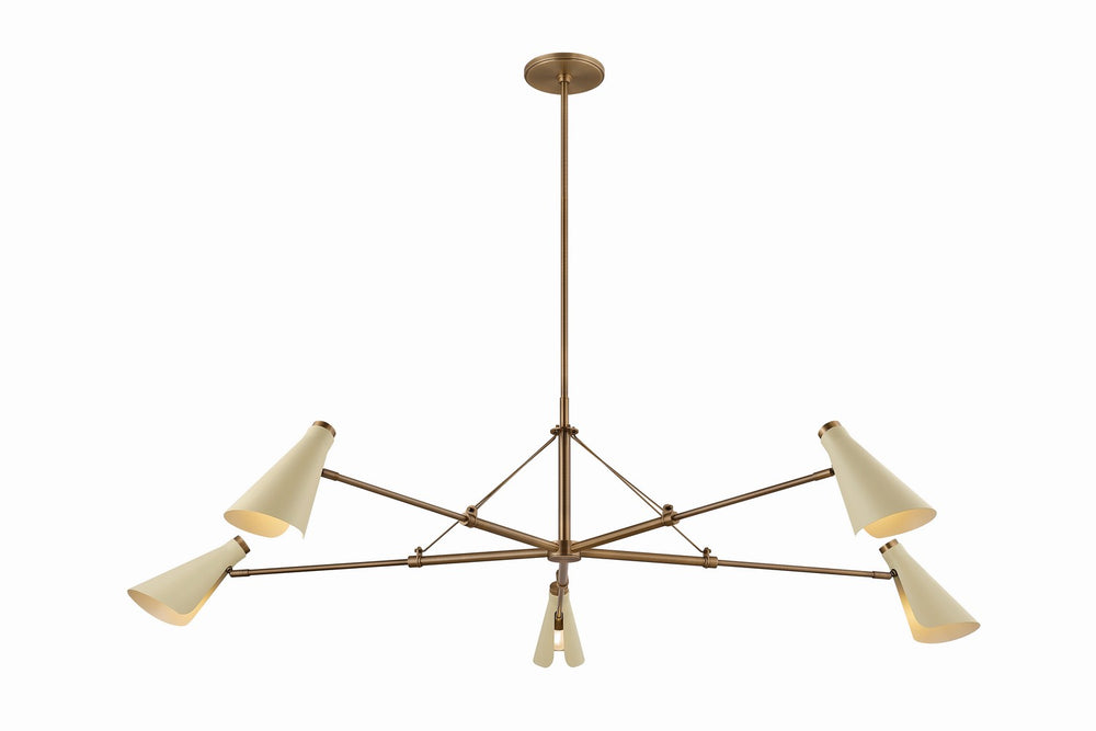 Troy Lighting Canada - Five Light Chandelier - Andersen - Patina Brass- Union Lighting Luminaires Decor